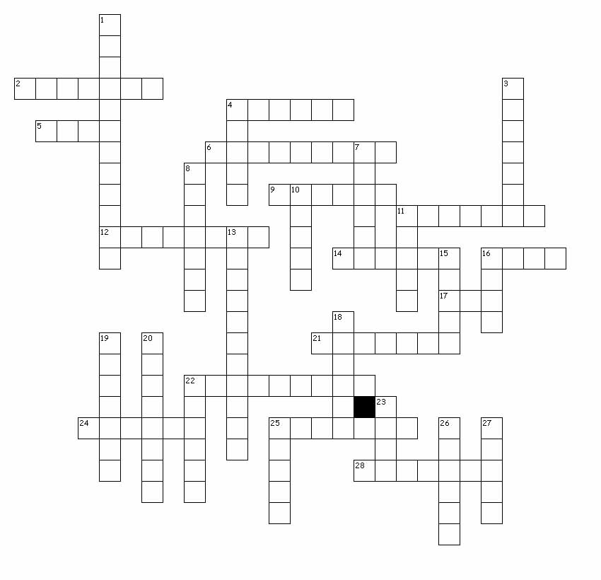 November 2016 Crossword Puzzle