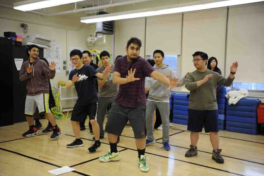 Students in Ms. Dietrichs gym class try Bollywood Dancing.