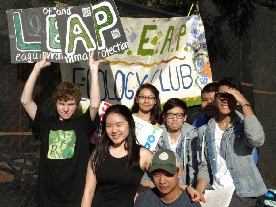 Bronx Science’s LEAP Club (League of Environmental and Animal Protection Club) during club fair.