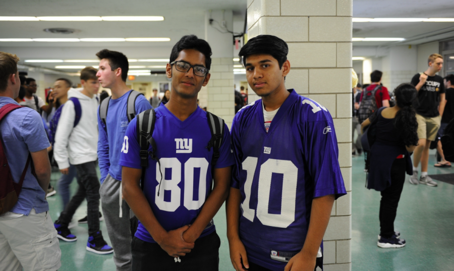  “I love wearing my sports jerseys to school! I love the competition and pride that lies along the professional sports teams rivalries at Bronx Science. Let’s go Giants!” Sameer Chowdhury 19’ said.