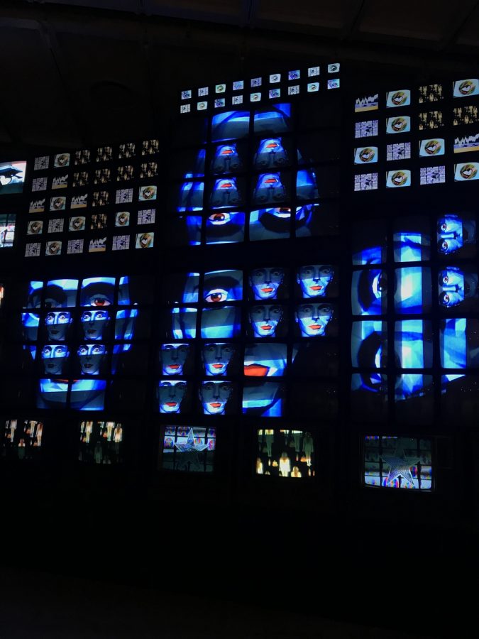 Here is the television installation 'Fin de Siecle II' by Nam June Paik.