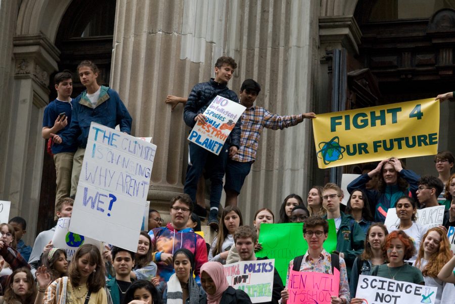 In March 2019, students from across New York City walked out of school in support of the climate.