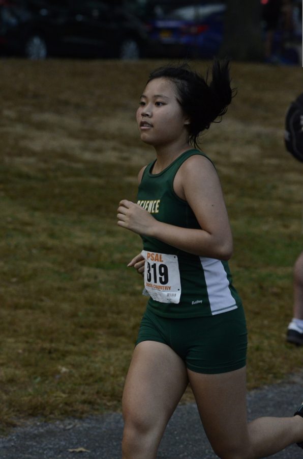 Julie Lin ’21, during a Girls’ Cross Country meet at Van Cortlandt Park after school. Because she participates in a PSAL sport, she is allowed to opt out of Physical Education.