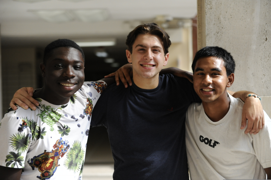 From left to right: Babou Gaye 20, Anthony 
Bonavita 20, and Towfiq Rahman 21.