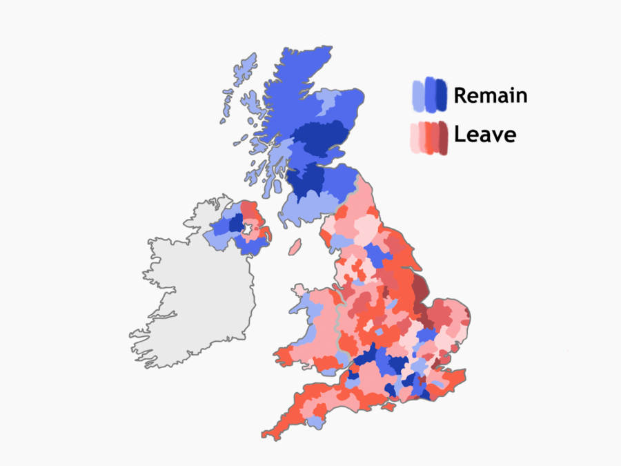 Most voters in England supported Brexit, in particular citizens residing in smaller cities. In the final vote, the support to leave overcame the remaining voters in Scotland, Northern Ireland, and London. 
