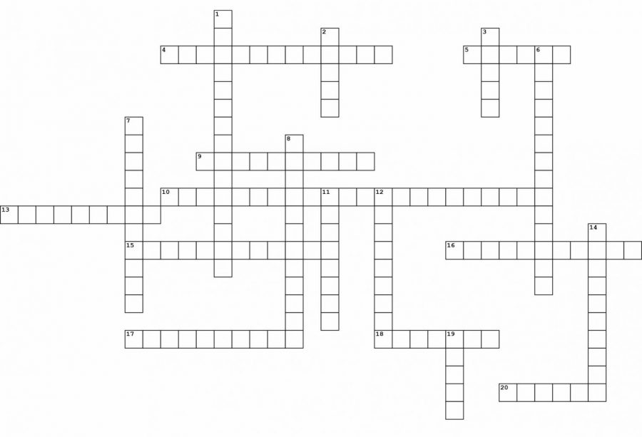 Print out this crossword box so that you can fill in the answers at home!