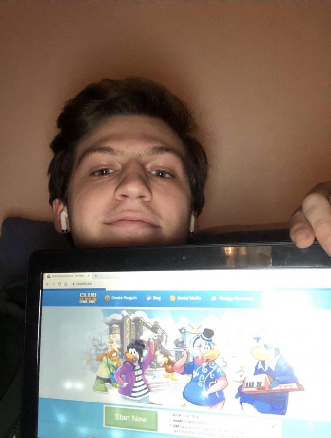 Josh Greenberg ‘20 often plays Club Penguin after completing his homework.