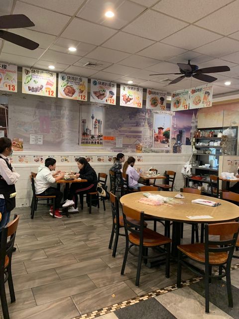 Customers take advantage of indoor dining at Pho Bang restaurant in Manhattan, as temperatures drop with winter approaching.