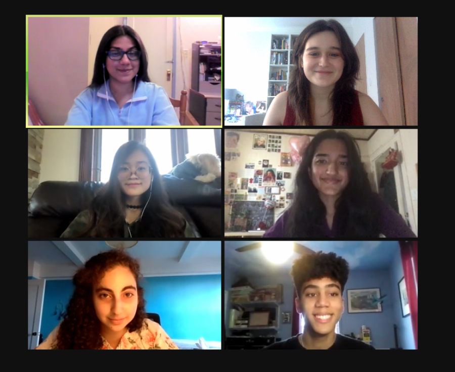 Here are some of the Editors-in-Chief of The Science Survey during a Zoom meeting as they planned out this advice column. From left to right, top to bottom: Samama Moontaha 21, Edie Fine 21, Alina Chan 21, Lavanya Manickam 21, Maggie Schneider 22, and Michael Toscano 21.