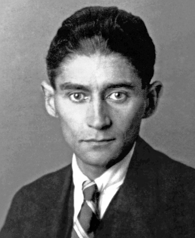 A portrait of Franz Kafka, taken in 1923 by an unknown photographer.