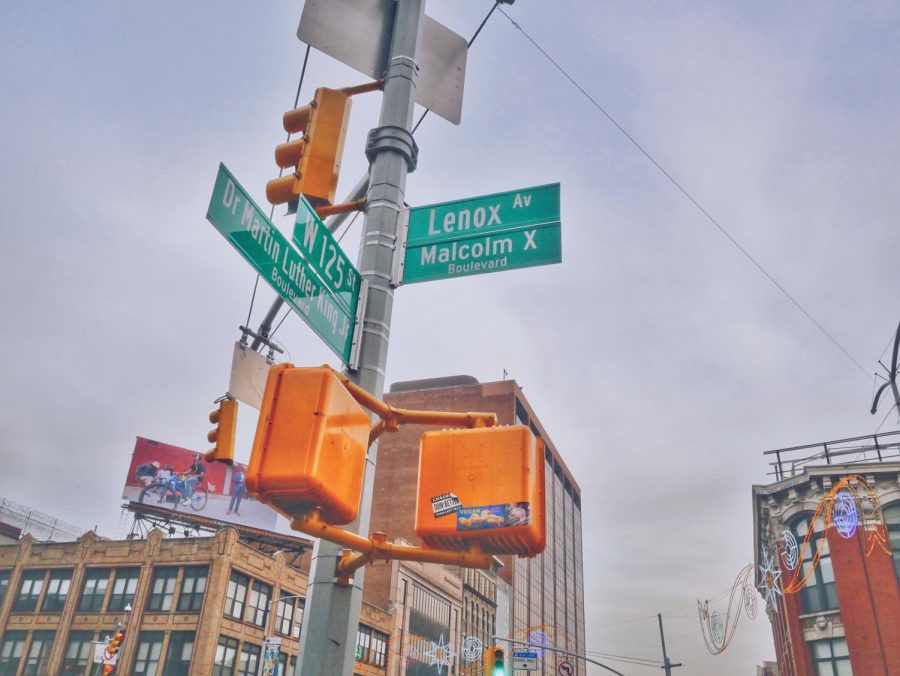 One of the busiest intersections in Harlem is the one at Lenox Avenue and Malcom X Boulevard. 