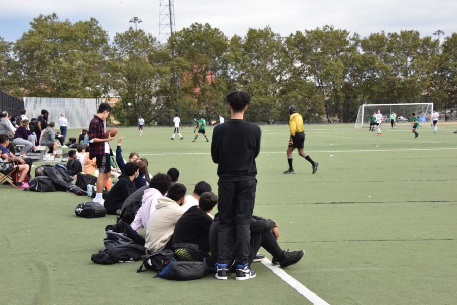 At one of their first home games of the season, the Boys Varsity Soccer Team had an impressive crowd of spectators, larger than they have ever seen in years past.