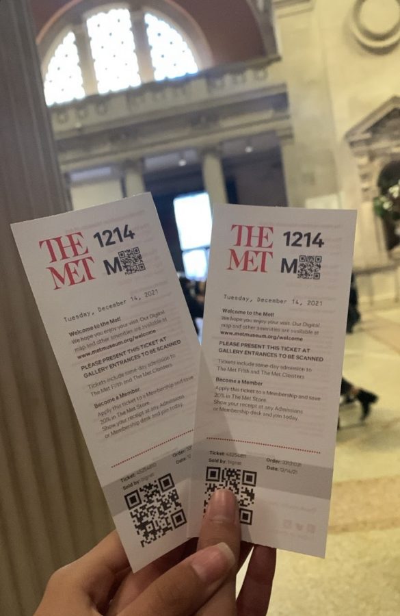 Admissions Tickets
 As one of the largest museums in the world, there is enough art [here] to satisfy and teach everyone something they didn’t know before, said Sazeda Kabir 22, regarding The Met.