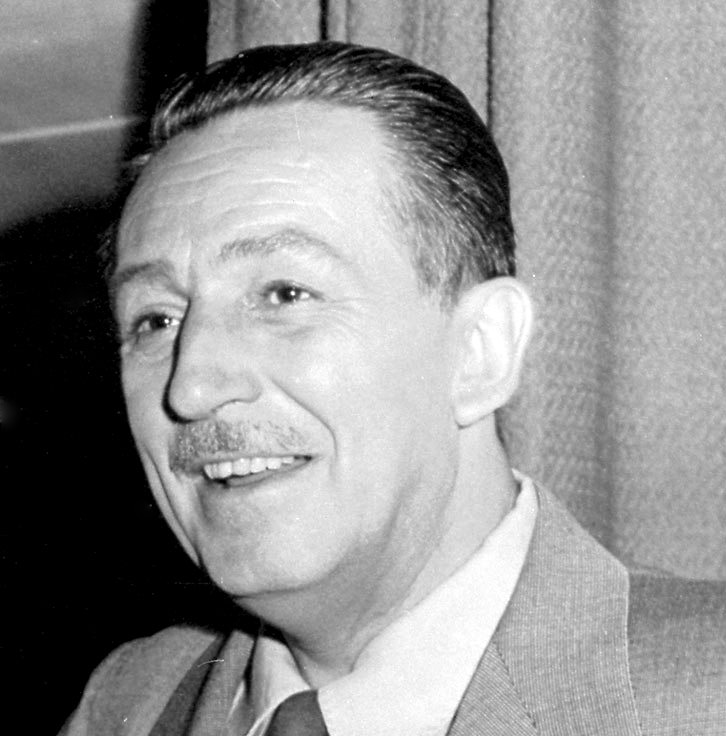 Here is Walt Disney in a photograph from 1954, the creator of Walt Disney films, whose work is the inspiration for the Met exhibit. 