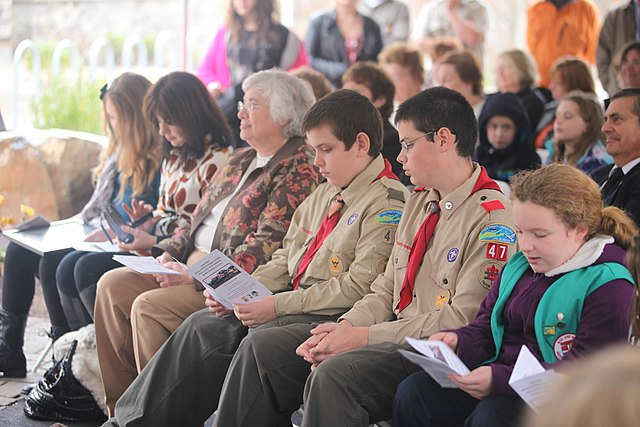 Boy Scouts and Girl Scouts work together but with separate organizations.