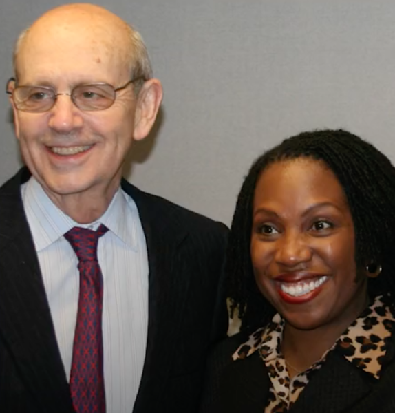 Ketanji Brown Jackson, pictured alongside Justice Breyer, is admired for her upbringing and career in law prior to becoming a judge. Chanel Richardson ’22 said, “I think her history as a public defender makes her unique, especially since a lot of the Justices started as prosecutors. I’m excited to see how she applies her background to her decisions.”