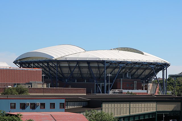 A photo of Arthur Ashe Stadium, where seniors are set to graduate on June 23, 2022. 