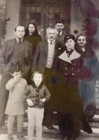 Here are my great-grandfather and his family on the steps of their hotel (~1920s-30s). They were Fela, Josef, Leo, Jakob, Regina, Sylvia, Renate, Anni. Out of the eight people in this photo, two survived.