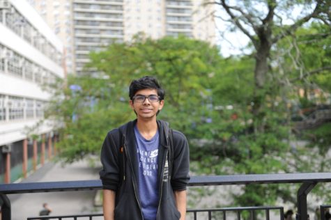 Senior Zayedali Shaikh ‘22 poses for a photo during his last month at Bronx Science.