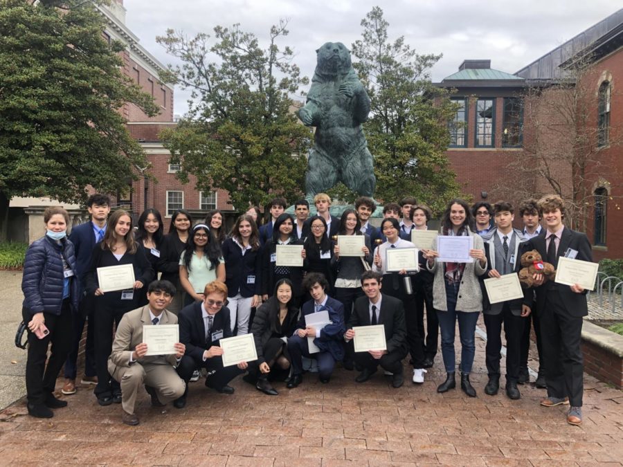 Here is the Bronx Science Model UN Team  after a successful weekend conference at Brown University.