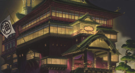 In Spirited Away, the grand bathhouse is illuminated at night time during business hours, but is closed during the day. 