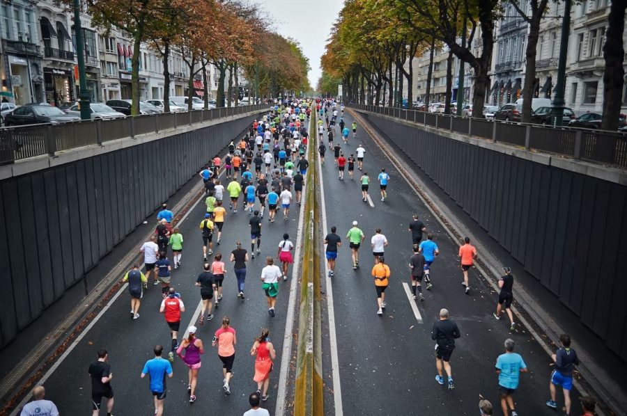 Runners from all over the world partake in the annual Brussels Marathon. 
