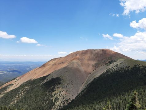 Here is the peak of Mount Baldy, as seen further down along its ridge. The peak stands at an elevation of 12,441 feet.
