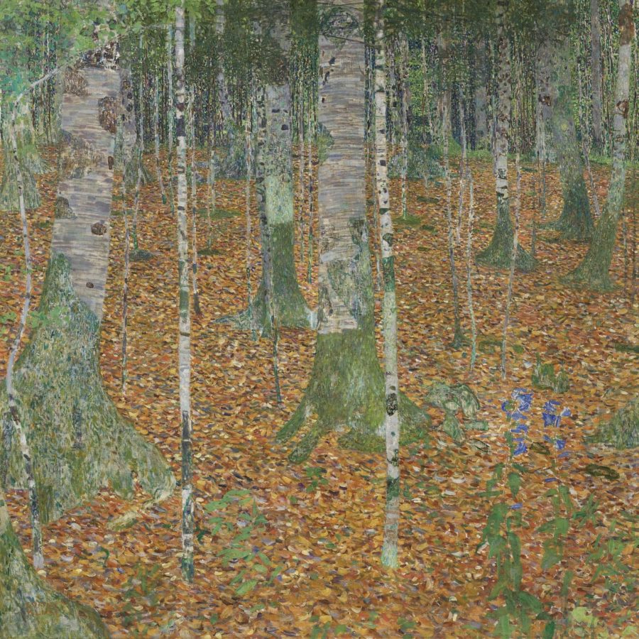 Gustav Klimt’s 1903 painting Birch Forest was one of the sale’s highlights and was among the plethora of landscape works featured in the collection.  
