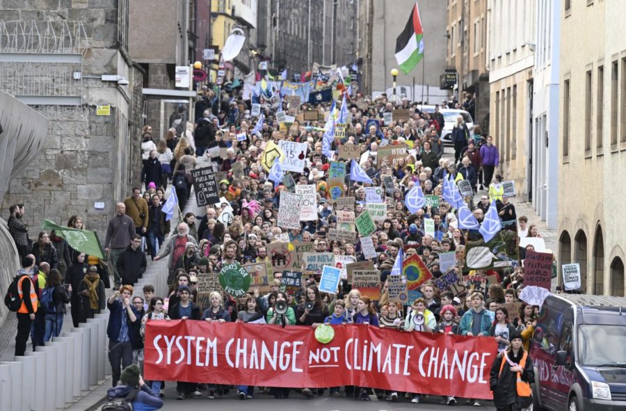 As world leaders meet halfway across the world at COP 27 in Sharm el-Sheikh, Egypt, climate change activists march through Edinburgh, United Kingdom to mark the Global Day of Action for Climate Justice. Highlighting the urgency of global warming, campaigners demanded that swift action be taken to address the ongoing crisis. 