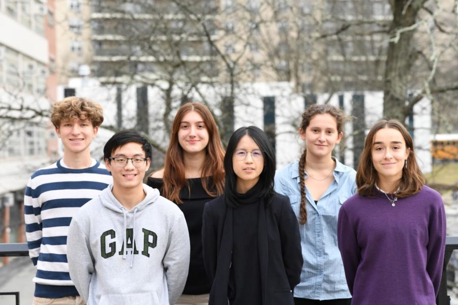Pictured are Bronx Sciences 6 Regeneron Science Talent Search Scholars for 2023. From Left to Right: Roni Shaham 23, Xin Qi Liu 23, Elif Camila Kulahlioglu 23, Julianne Lee 23, Vera Pankevich 23, and Kiele Morgan 23.