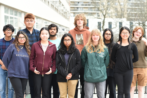 Managing Editors, Copy Chiefs, and Editors-in-Chief of ‘The Science Survey,’ the writers of the May 2023 Advice Column, pose for a photo. Depicted above, from left to right, are William Fernando ’23, Tiankuo Zhang ’23, Shahabir Sami ’23, Griffin Weiss ’24, Maliha Chowdhury ’24, Acadia Bost ’24, Aaminah Bukhari ’23, Charlotte Zhou ’24, Ayshi Sen ’24, Yasmine Salha ’24, and Jacey Mok ’24.