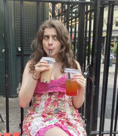 Here is the author looking fabulous while drinking bubble tea.