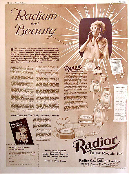 Radium, one of the deadliest fads of the twentieth century, could once be found in almost any product.