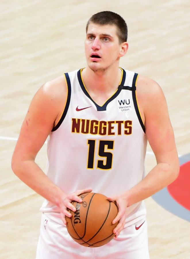 Pictured is Nikola Jokić, who is the best player in the Denver Nuggets. Jokic together with Murray helped the Denver Nuggets to make it into the NBA finals. (Photo Credit: All-Pro Reels, CC BY-SA 2.0 , via Wikimedia Commons)