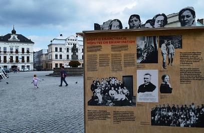 Jewish activism and involvement with political life began in their exodus from Europe post World War II. (Photo Credit: https://commons.wikimedia.org/wiki/File:Cieszyn_-_Emancipation_Posters_I.jpg)