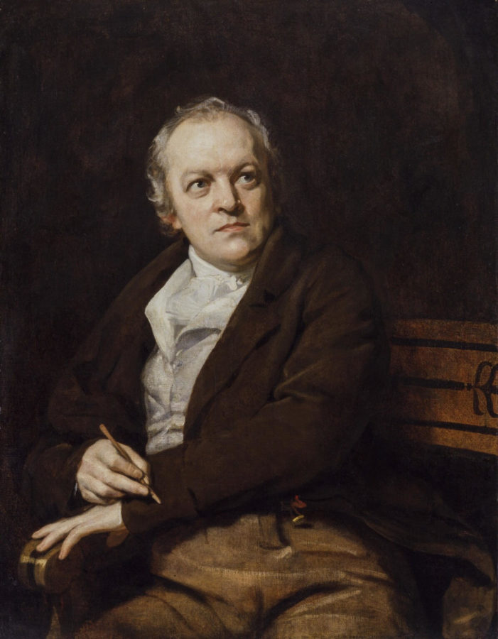 William Blake (1757 – 1827) was a Romantic visionary who promoted the human imagination in his lifetime and inhis oeuvre of otherworldly artworks, considering them to be “the Body of God.” Blake’s philosophy of life can be summarized in one crucial insight: we don’t live in reality, we live in what we think reality is. If there is an essence to human existence, for Blake, it is the divine spark of the human imagination.
Thomas Phillips, Public domain, via Wikimedia Commons