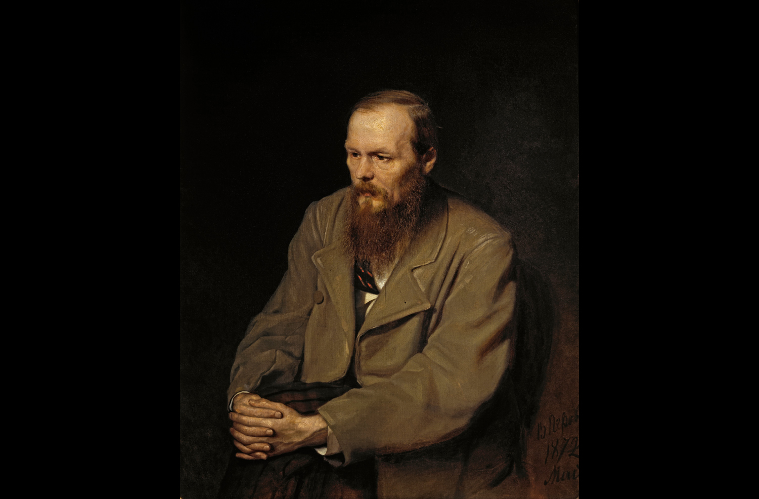 Here is a solemn portrait of Fyodor Mikhailovich Dostoevsky in his later years. Photo Credit: Vasily Perov, Public domain, via Wikimedia Commons