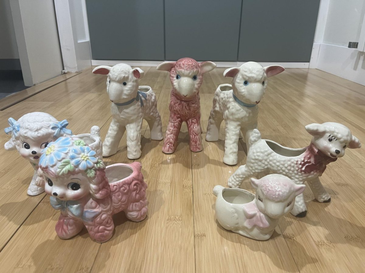 Yasmine Salha 24 collected these porcelain sheep because they reminded her of her grandmothers house. She shared this experience with her mother, making it all the more special. 