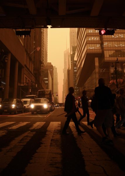 On June 7th, 2023, wildfire smoke from Québec, Canada enveloped New York City in an eerie, unhealthy haze, as if the jaundiced atmosphere of Venus were right here on Earth. The degradation of the environment so close to home reminds us why the climate crisis is so corrosive to our sense of self: it stifles our ability to know ourselves. (Metropolitan Transportation Authority from United States of America, CC BY 2.0, via Wikimedia Commons)
