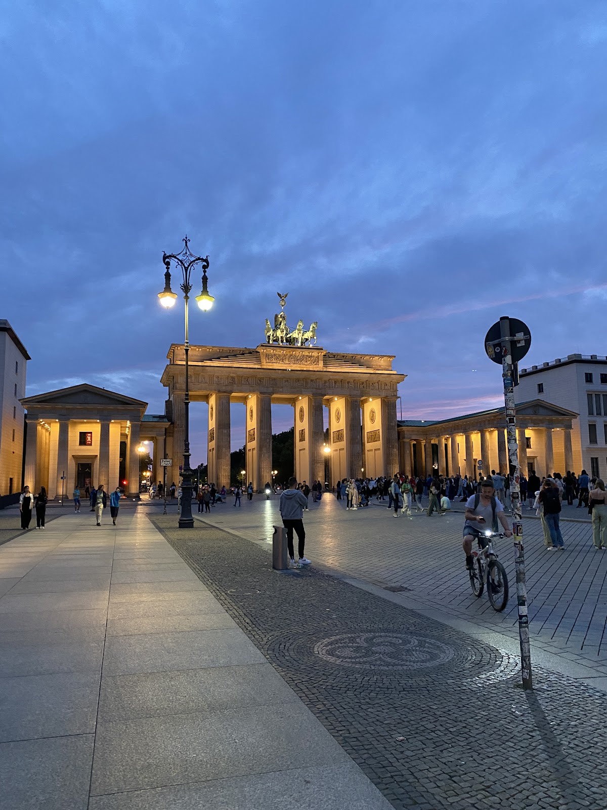 Berlin is perhaps the most complex and yet persevering city in the world. The Brandenburg Gate, as shown here, has overlooked Berlin for centuries; it has been in the background through years of violence, turmoil, and now, peace.