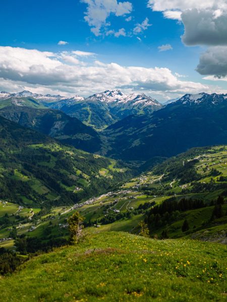 The broad greeneries, forests, and ice caps of this landscape teeter on the backs of mammothian ridges and mountains overlooking Hauteluce valley near Mont Clocher, France. The wonderful scenery has probably kept its form for millennia. (Céline Chamiot-Poncet / Unsplash)