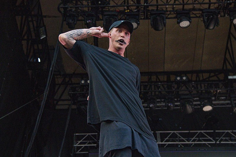 Here is NF on stage during his Therapy Session Tour. (Photo Credit: Walkster Z, CC BY-SA 4.0 , via Wikimedia Commonsimedia Commons)