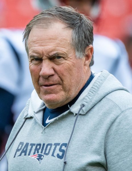 Bill Belichick’s twenty-four year tenure with the New England Patriots saw unparalleled success, including an NFL-record with six Super Bowl titles. (Photo Credit: AlexanderJonesi, CC BY-SA 2.0 , via Wikimedia Commons)