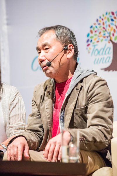 Here is Haruki Murakami lecturing at the National Theater of the House of Ecuadorian Culture. His writing has created a lasting impact all over the world. (Photo Credit: Ministerio Cultura y Patrimonio, Public domain, via Wikimedia Commons)
