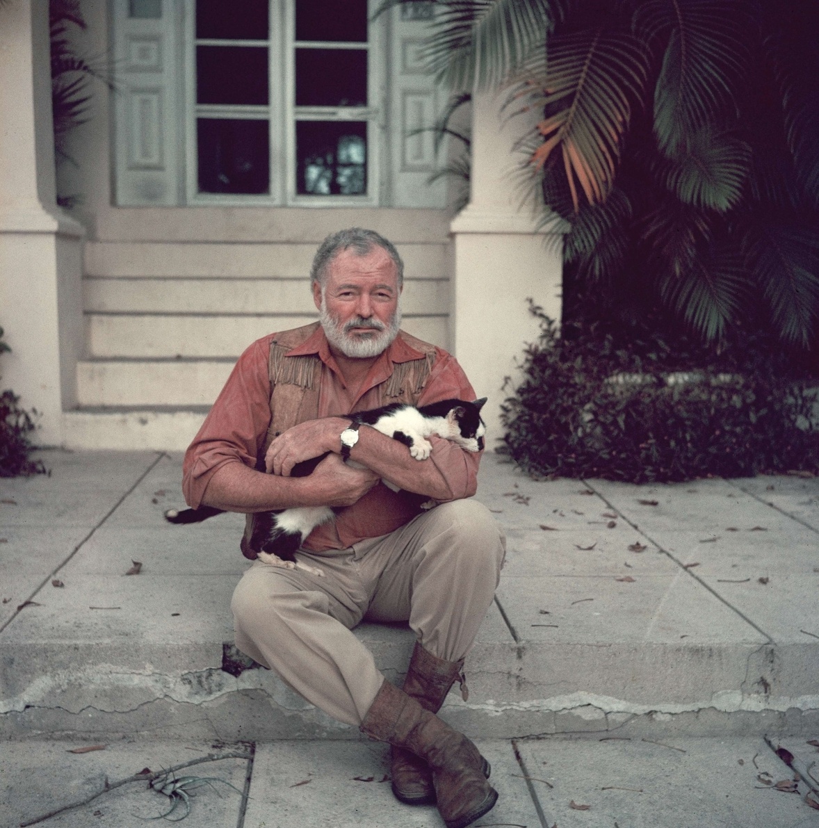 Here+is+Ernest+Hemingway+holding+one+of+his+cats%2C+circa+1954.+%28Photo+Credit%3A+Nordic+Museum%2C+Public+domain%2C+via+Wikimedia+Commons%29