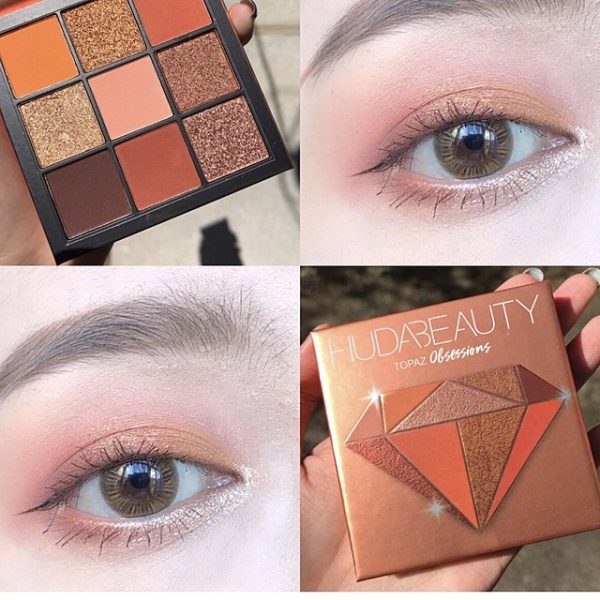 Here is a simple yet unique eye look done with the Huda Beauty Topaz Obsessions palette. (Photo Credit: Kelin2333, CC BY-SA 4.0 , via Wikimedia Commons)