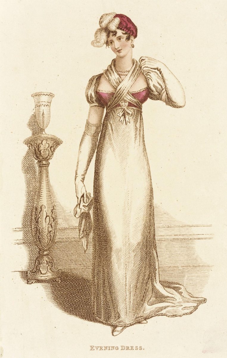 Here is John Bell’s ‘Fashion Plate (Evening Dress),’ published in 1813. The Bridgerton series has been extremely successful since it first started airing in 2020, and many fans have noticed the show’s extreme attention to detail. (Image Credit: Los Angeles County Museum of Art, Public domain, via Wikimedia Commons)