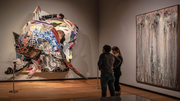 Here are observers admiring Frank Stella’s work, Pitchpolling (1936), in the Museum of Fine Arts, Montreal. (Photo Credit: london road, CC BY 2.0 , via Wikimedia Commons)

london road, CC BY 2.0  , via Wikimedia Commons 

https://upload.wikimedia.org/wikipedia/commons/f/f1/Frank_Stella_Moby_dick.jpg