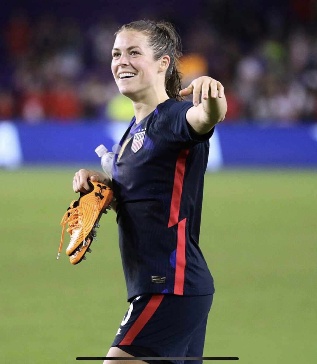 This is a recent image of Kelley O’Hara from March of 2020, one of her last few seasons in the world of professional soccer. (Photo Credit: Jamie Smed from Cincinnati, Ohio, CC BY 2.0 , via Wikimedia Commons)