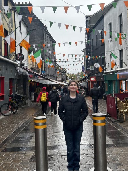 The streets of Galway are covered in Irish flags, flown with pride. 